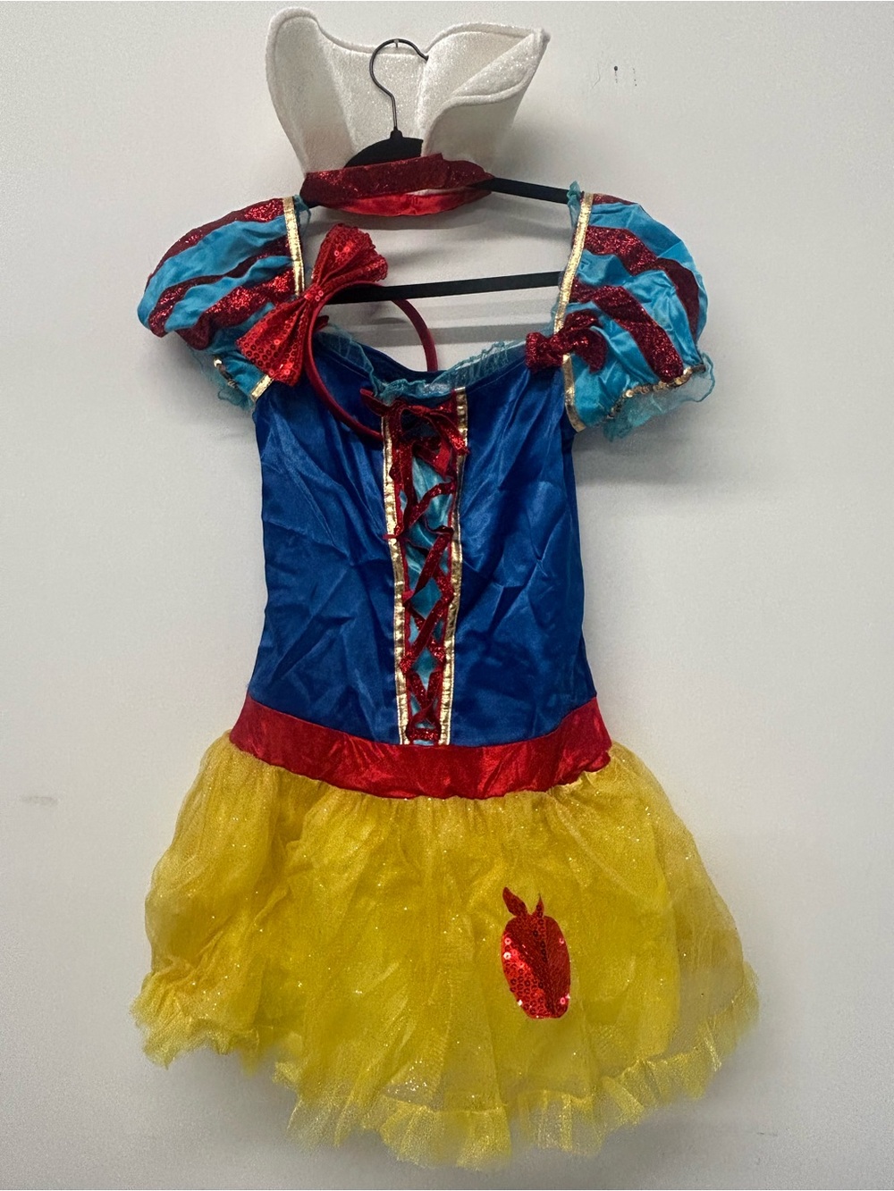 Classic Princess Snow-Inspired Yellow & Blue Women’s Costume